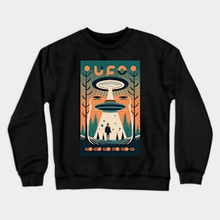 retro ufo poster Crewneck Sweatshirt